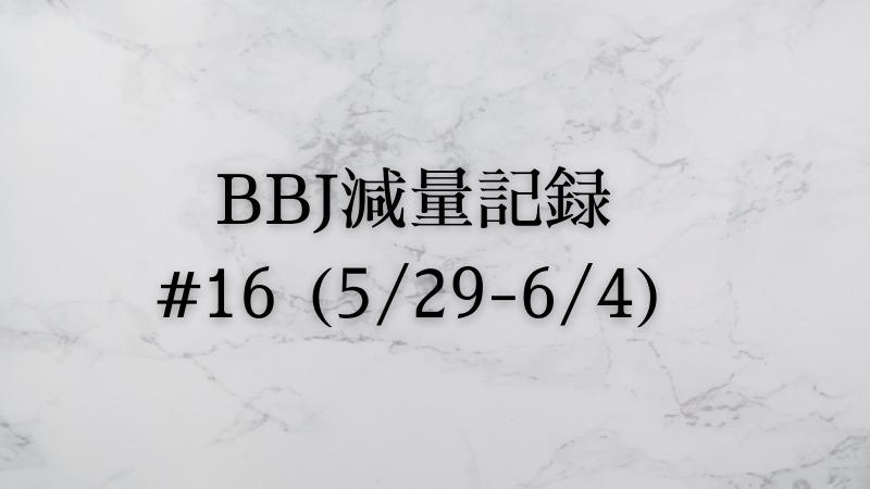 ベストボディジャパン 減量記録